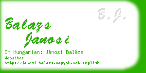 balazs janosi business card