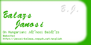 balazs janosi business card